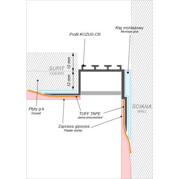 LED-профіль KLUS KOZUS-CR, 1 метр - фото №4