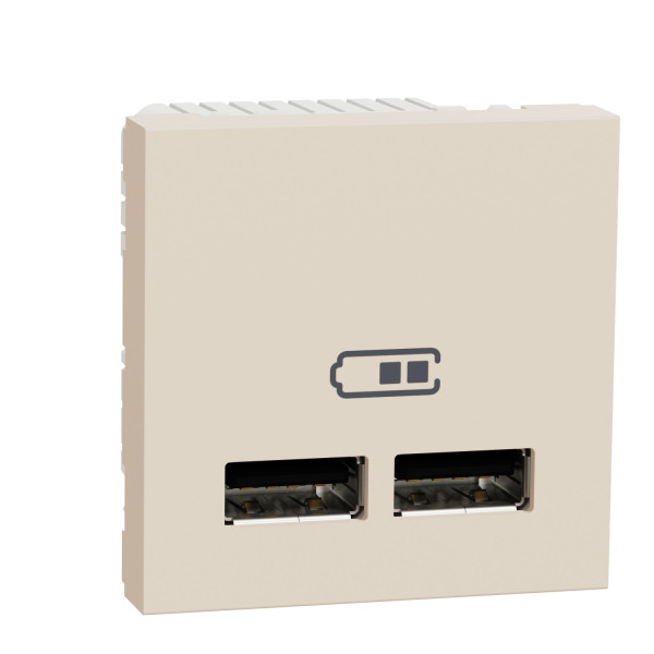 Розетка Schneider Electric Unica New NU341844 2 USB 2.1А 2м бежевая