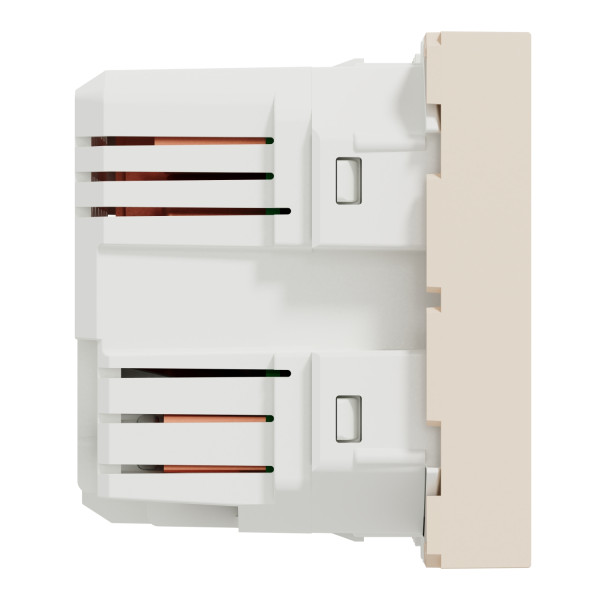 Розетка Schneider Electric Unica New NU341844 2 USB 2.1А 2м бежевая - фото №1