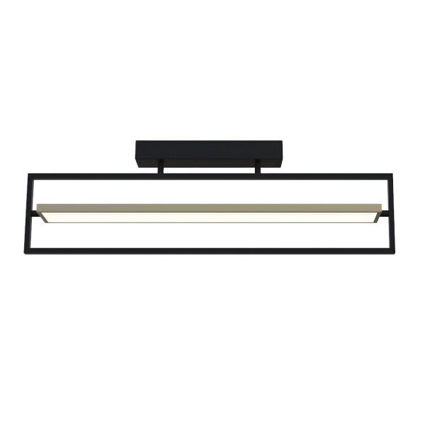 Світильник LED smart PRADA+пульт 60W 3000-5000K IP20 прямокутник чорно-золотий Violux ( 220725 ) - фото №1