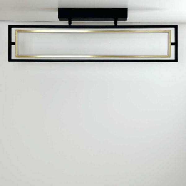 Світильник LED smart PRADA+пульт 60W 3000-5000K IP20 прямокутник чорно-золотий Violux ( 220725 ) - фото №2