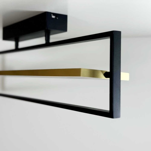 Світильник LED smart PRADA+пульт 60W 3000-5000K IP20 прямокутник чорно-золотий Violux ( 220725 ) - фото №3