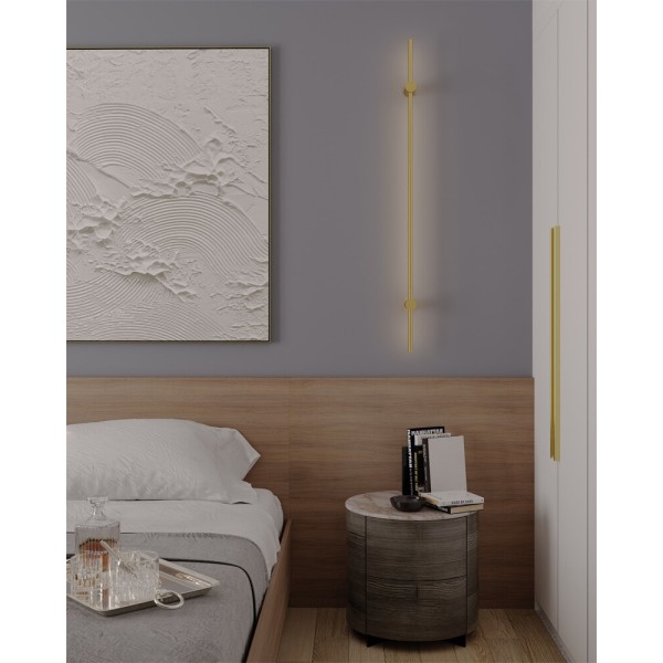 Бра, настінний світильник Pikart 37608-3 Lane 1200 LED 1x5W 3000K IP20 латунний - фото №1