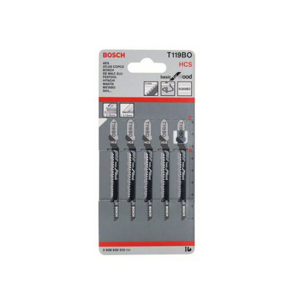 Лобзиковые пилки Bosch T119ВО (5шт)