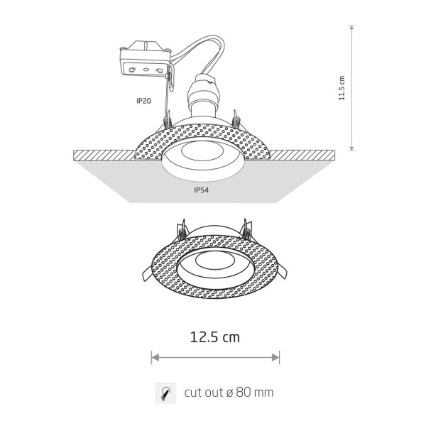 Точечный светильник Nowodvorski 8372 Echo GU10 1x15W IP54/20 черный - фото №3