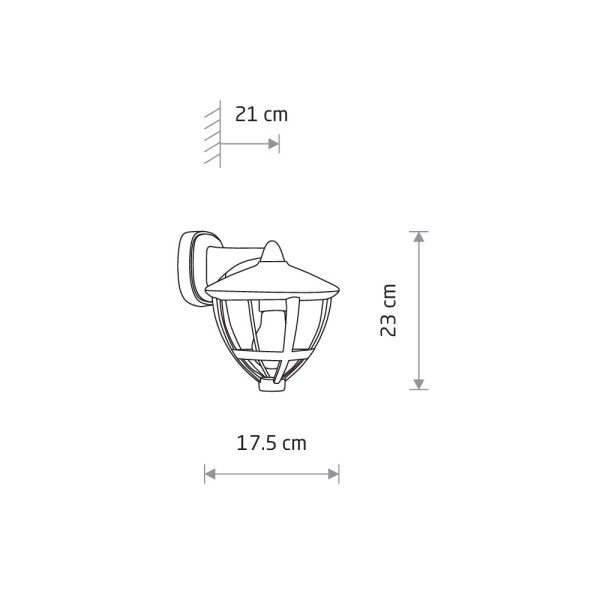 Вуличний світильник Nowodvorski 10495 Amelia E27 1x10W IP44 чорний - фото №4