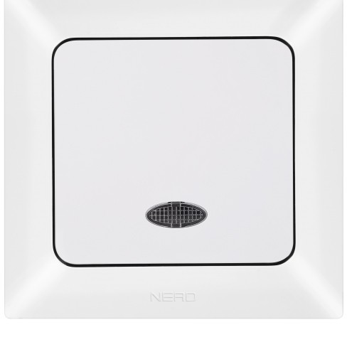 Вимикач 1-клавішний NE-AD ARAS 93-110-01-I з led-підсвіткою білий