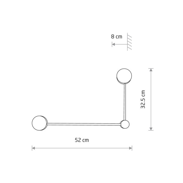Бра, настінний світильник Nowodvorski 10638 Orbit GX53 2x12W IP20 чорний - фото №2
