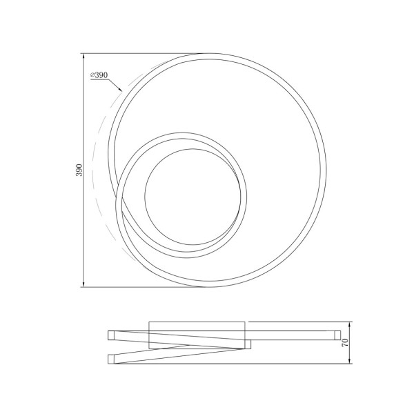 Люстра Zuma Line 5905316665637 Willis LED 1x22W 4000K 2700Lm IP20 белая - фото №1