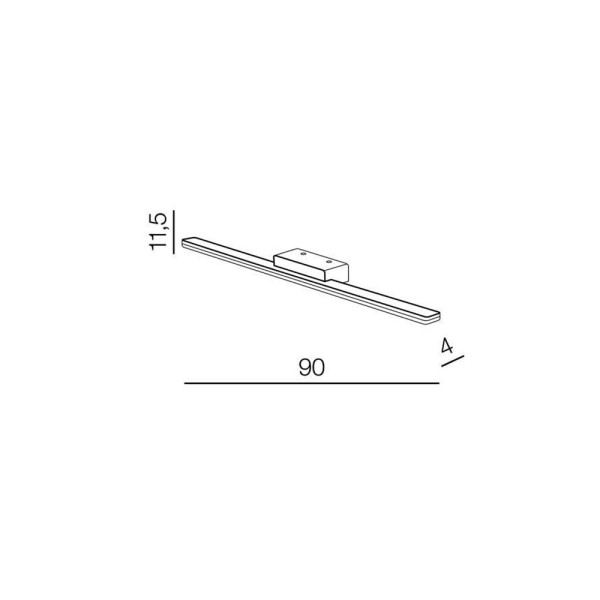 Светильник подсветки для зеркала Azzardo AZ5695 Epsilon LED 1x27W 4000K 2622Lm IP44 - фото №2