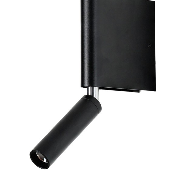 Бра, настінний світильник Azzardo AZ5965 Olimpia LED 2x5W+3W 3000K 240Lm IP20 чорний - фото №2