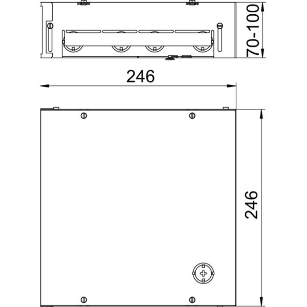 Монтажна коробка OBO Bettermann (7427432) BOX9 246x246мм h=70-100мм - фото №2
