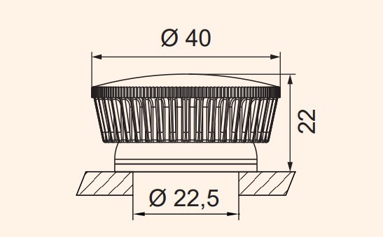 Кнопка-модуль грибок ETI 004771290 EGM-TR (відключення поворотом червона) - фото №1