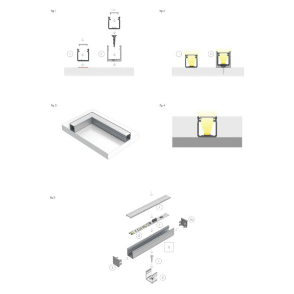 Профиль для светодиодной ленты Lumines Y черный - фото №4