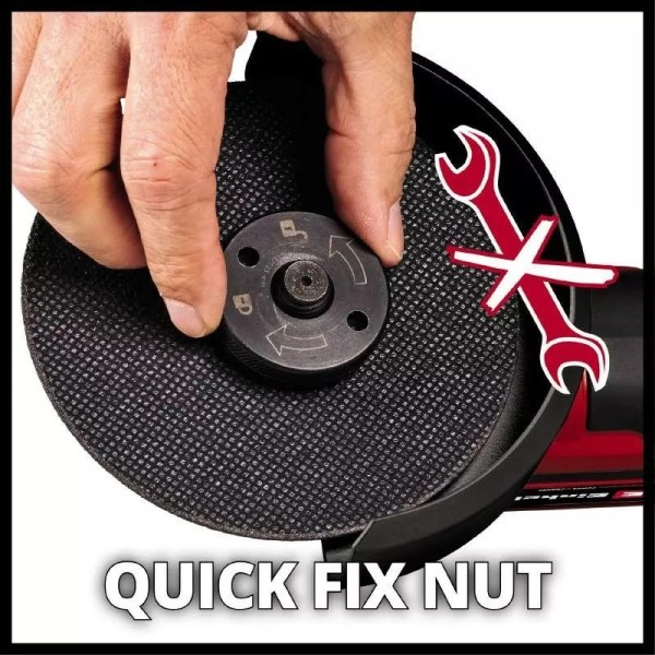 Угловая шлифмашина Einhell X-Change 18В 3000-10500об/мин (4431155) - фото №4