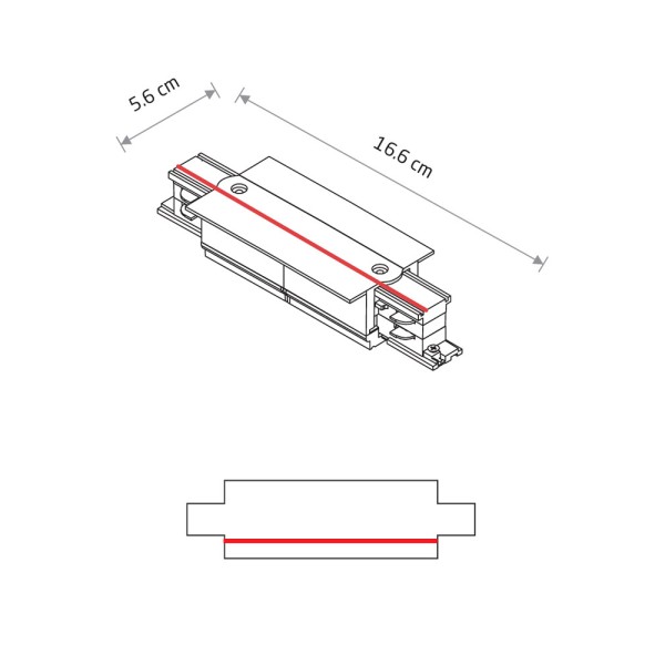 З'єднувач Nowodvorski 8685 CTLS Recessed Power Straight Connector IP20 чорний - фото №2
