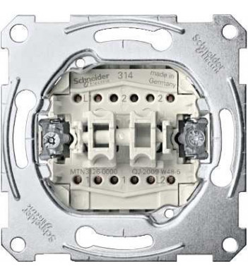 Механизм выключателя 2-клавишный Merten, MTN3116-0000 - фото №1