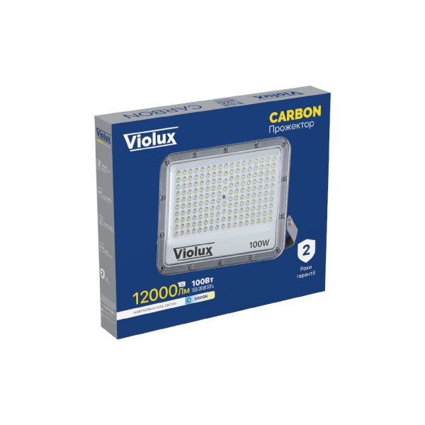 Прожектор LED Violux CARBON 100W 5000K 12000lm IP65 ( 400172 ) - фото №3