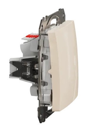 Кнопковий двоклавішний вимикач Schneider Electric Sedna Design & Elements бежевий SDD112118 - фото №2