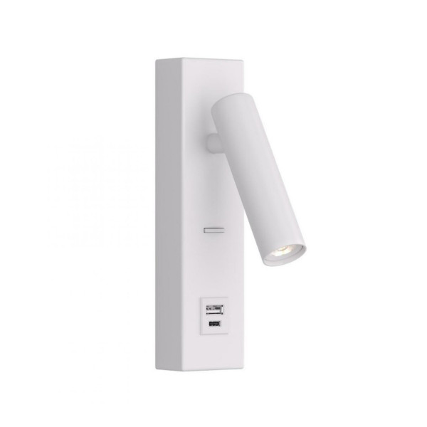 Бра, настінний світильник Kloodi WA-PORTO 200 Porto Led 1x3W 3000K 120Lm IP20 Wh