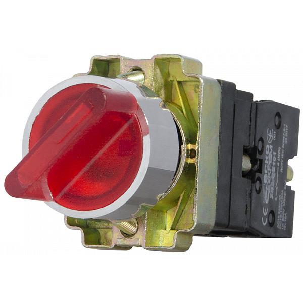 Перемикач Аско-Укрем XB2-BK2465 (0-I) з підсвічуванням червоний (A0140010067) - фото №4