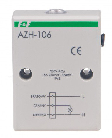 Сутінкове реле F&F AZH-106 16А ІР65 - фото №1