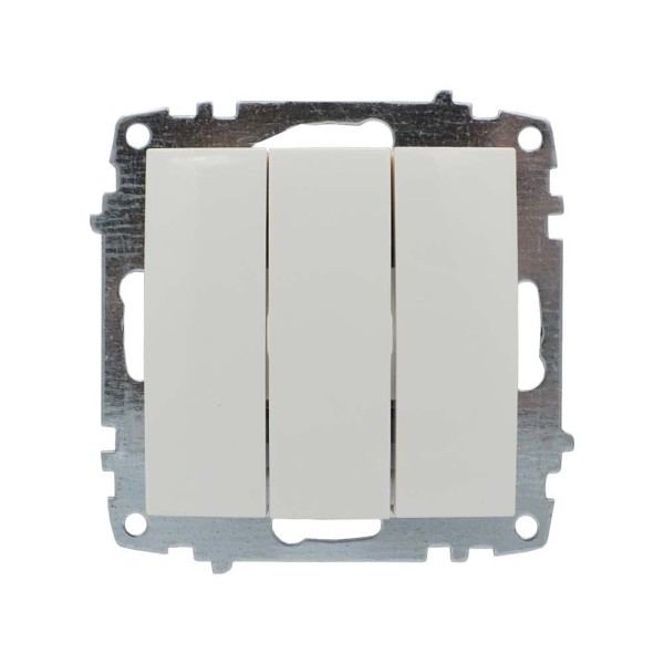 Выключатель ELBI ZENA белый 3кл без рамки ( 609-010200-254 )