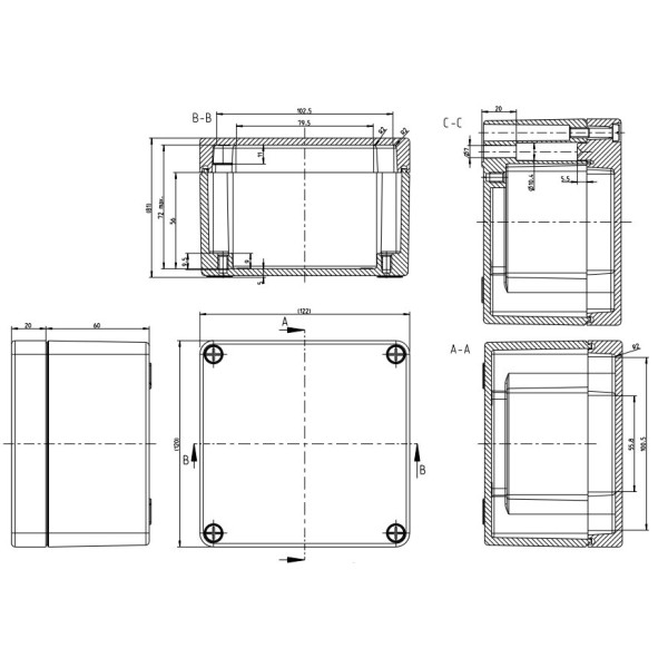 Порожня металева сполучна коробка Spelsberg AL 1212-8 (sp15000901) IP66 - фото №12