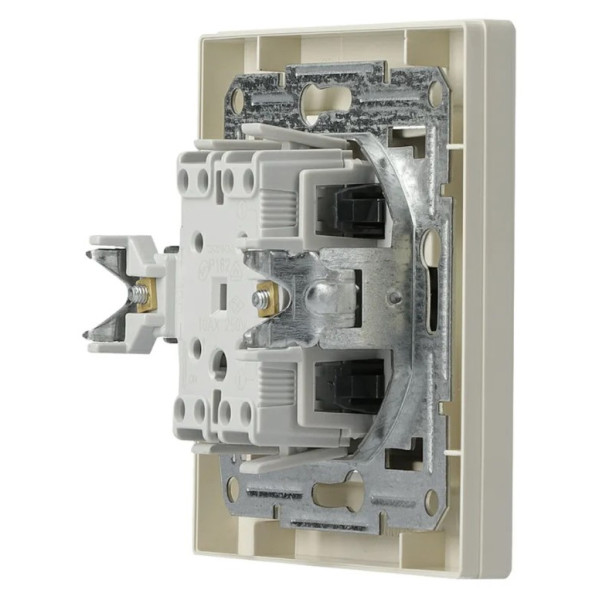Выключатель 1-клавишный кремовый Asfora, EPH0100123 - фото №3
