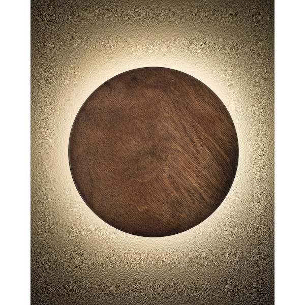 Бра, настенный светильник Nowodvorski 11290 Ring Timber M LED 1x10W 3000K 130Lm IP20 коричневый - фото №1
