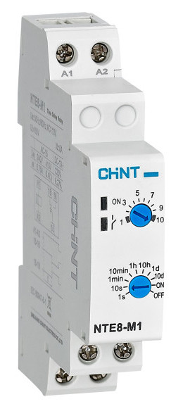 Реле затримки часу Chint NTE8-M1 AC230В на увімкнення із налаштуваннями 1CO (258695)