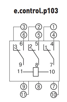 Роз'єм модульний E.Next e.control.p103s 10А на 3 групи контактів - фото №3
