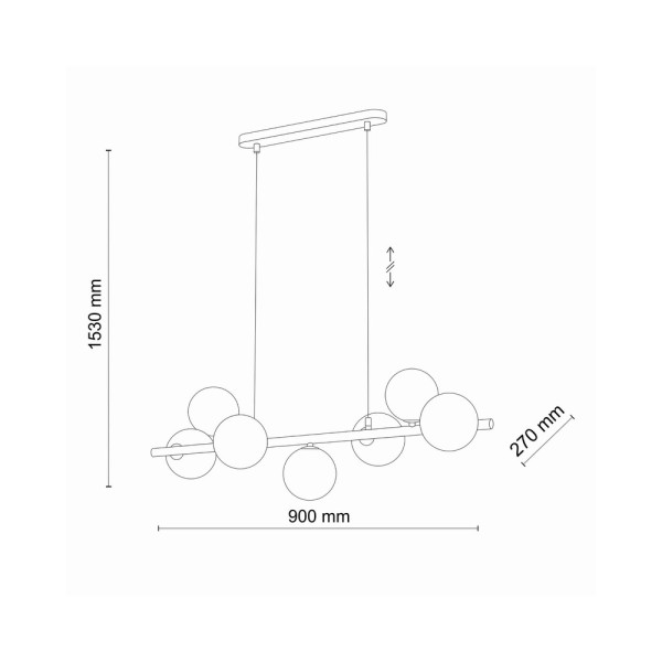 Подвесной светильник, люстра TK Lighting 5666 Estera G9 7x6W IP20 - фото №1