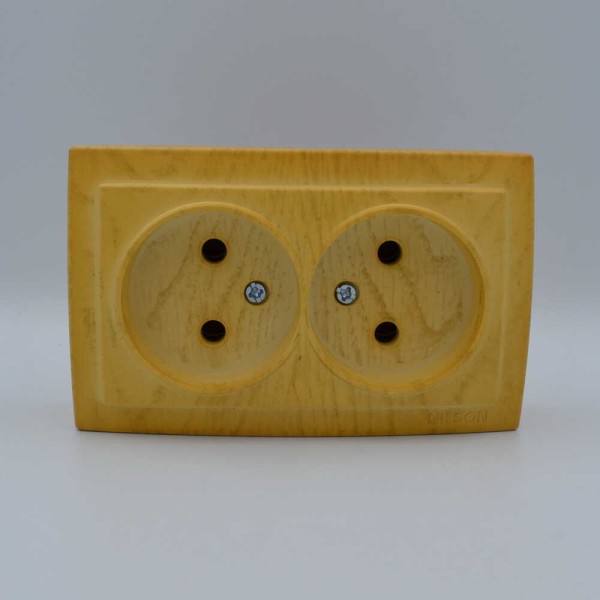 Розетка Nilson Themis клен 2-на без заземлення ( 26281024 ) - фото №1