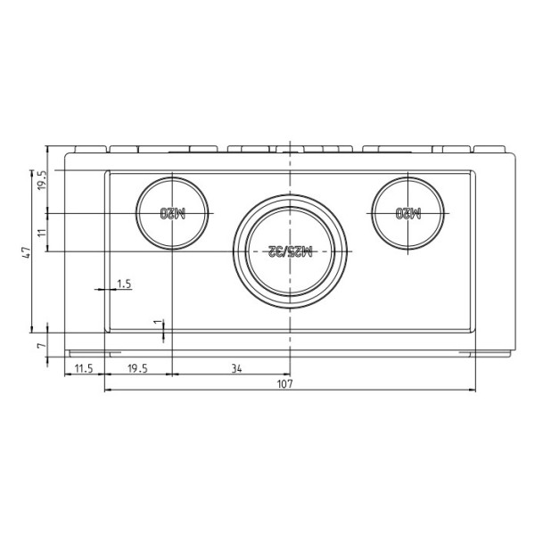 Коробка распределительная Spelsberg PC 1313-7-m (9-M20/25 2-M20 1-M25/32) (sp12740501) - фото №2