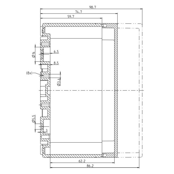 Коробка распределительная Spelsberg PC 1313-7-m (9-M20/25 2-M20 1-M25/32) (sp12740501) - фото №3