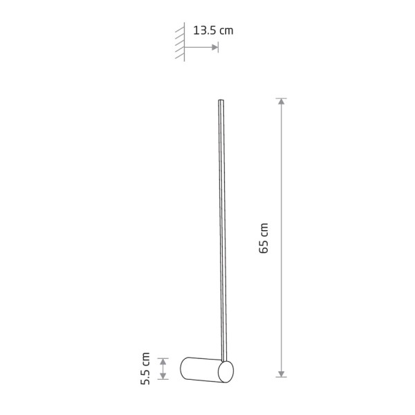 Бра, настенный светильник Nowodvorski 310855 Arm M LED 1x10W 4000K 390Lm IP20 черный - фото №2