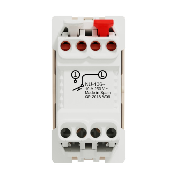 Кнопка вимикача Schneider Electric Unica New NU310644 10А 1м бежева - фото №1