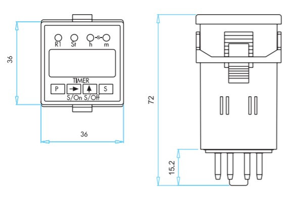 Реле часу EMAS RZ1D1S-5 цифровий багатофункціональний 0.1с-99.59ч 220 AC - фото №8