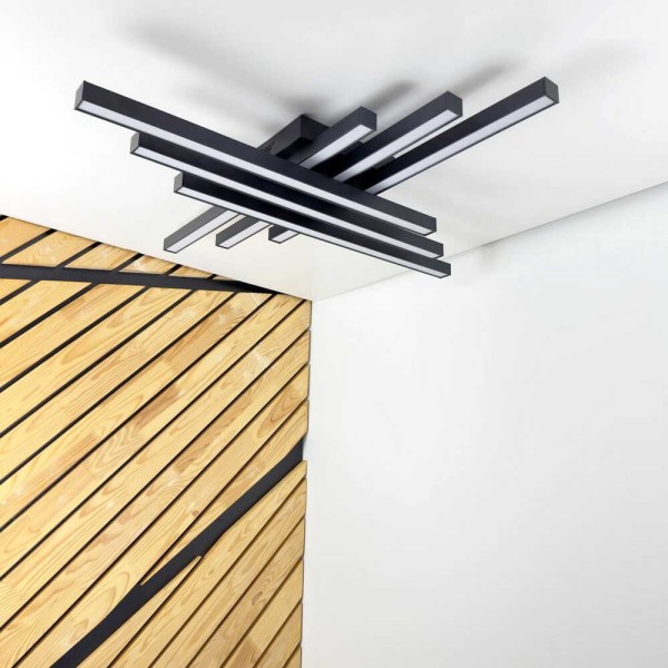 Світильник LED smart HIWAY+пульт квадрат 110W 3000-5000K IP20 чорний ( 220805 )