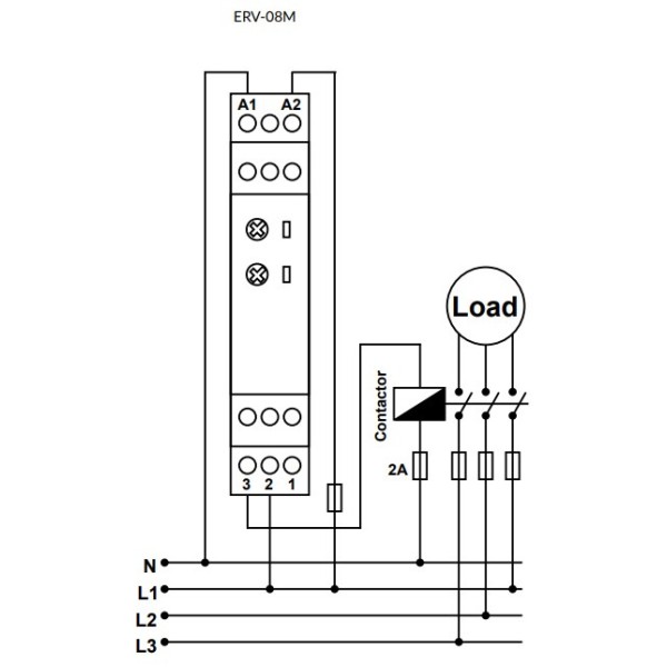 Мультифункциональное реле контроля и задержки времени Tense ERV-08M - фото №1