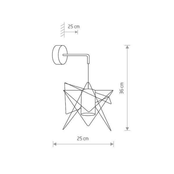 Бра, настінний світильник Nowodvorski 8285 Gstar GU10 1x10W IP20 Bl - фото №1
