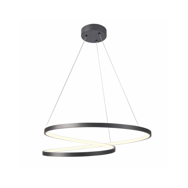 Люстра подвесная светодиодная круглая Goldlux 328175 Zefira 60 Led 1x52W 4000K 4900Lm IP20 Антрацит - фото №2