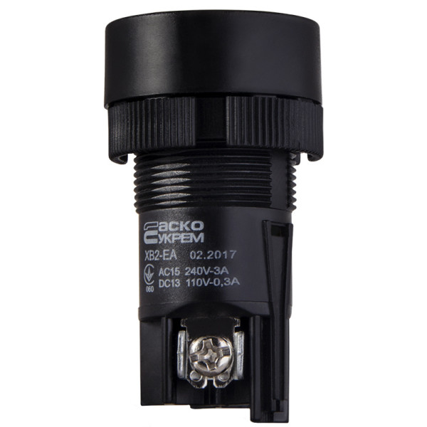 Кнопка Аско-Укрем XB2-EA121 NO «Старт» чорна (A0140010032) - фото №4