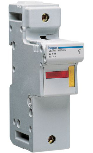 Разъединитель предохранителей Hager LS701 L58 1P 125A/690В
