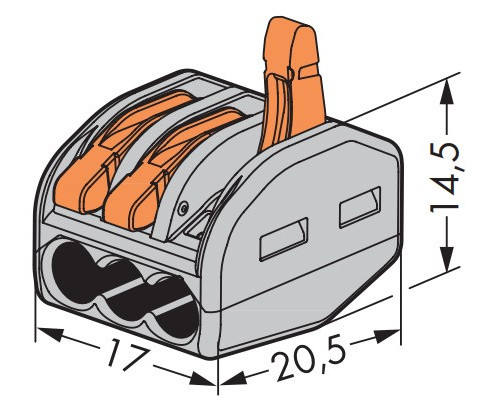 Клеммник WAGO 222-413 - фото №6