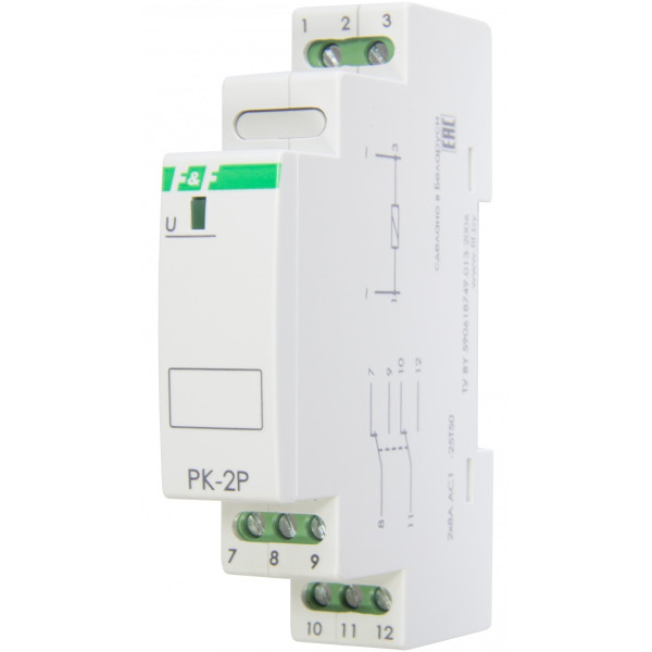 Електромагнітне реле F&F PK-2P-12V 12В 2х8 А