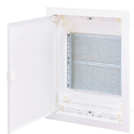 Мультимедійний щиток ETI 001101190 ECG28 MEDIA-PO (перфорована панель та пластикові білі двері)