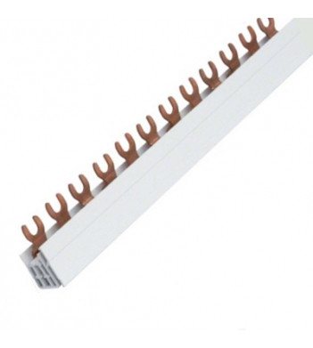 Шина сполучна Hager KDN380A 3P типу FORK (вилка) на 12 модулів 16мм² 80A