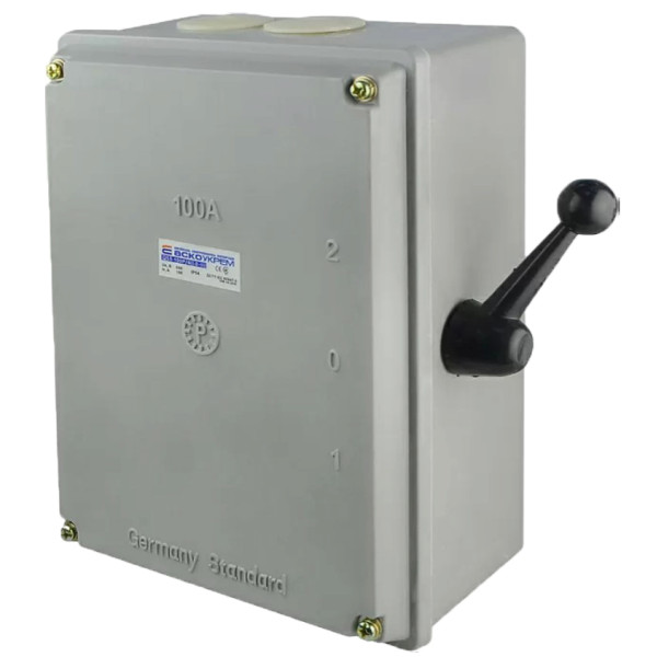 Рубильник Аско-Укрем QS5-100P/4 A0100010012 1-0-2 на 100А - фото №1